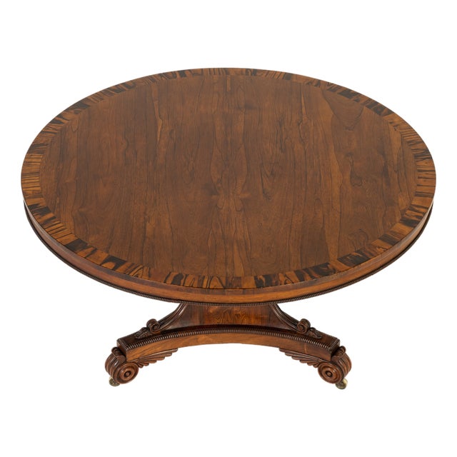 19th Century English Regency Rosewood Centre Table For Sale