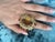 Bochic "Orient" Vintage Citrine, Peridot & Diamond Ring Set In 18K Gold & Silver For Sale - Image 13 of 18