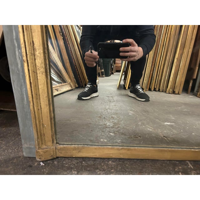 19th C French Louis XVI Trumeau Mirror For Sale - Image 9 of 13