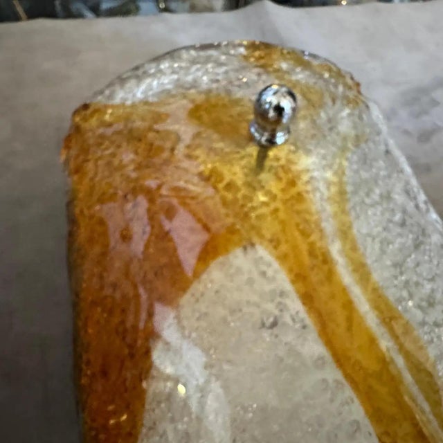 Set of Four 1970s Mid-Century Modern Murano Glass Wall Sconce by Mazzega For Sale - Image 6 of 12