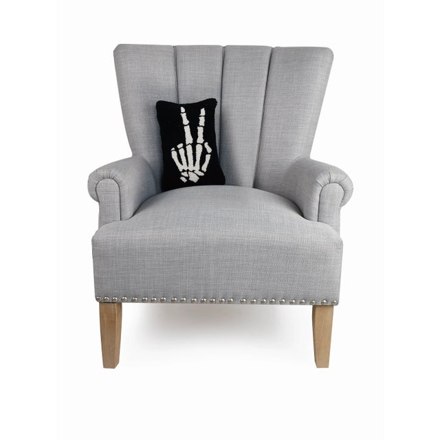 100% wool hooked throw pillow / accent pillow. Cotton/Velvet Blend backing. Includes 100% polyester insert with zipper...