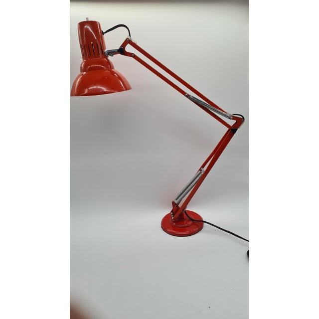 1970s TYP W3 Spezial Desk Lamp in Red Metal, 1970s For Sale - Image 5 of 14