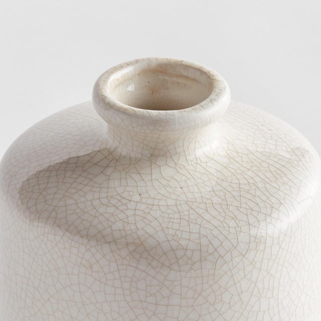 In the perfect shade of warmWhite and finished in a crackle glaze, this bottle vase adds a subtle sophistication to any...