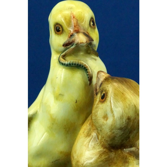 20th Century Ceramic Sculpture Pair of Chicks from Fontanini, Italy, 1920s For Sale - Image 12 of 18
