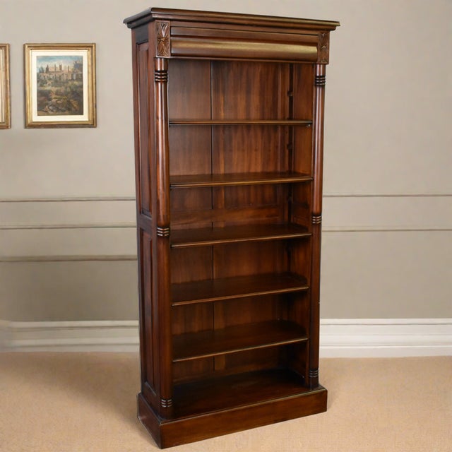 Legacy Open Bookcase - Brown Walnut For Sale - Image 10 of 10
