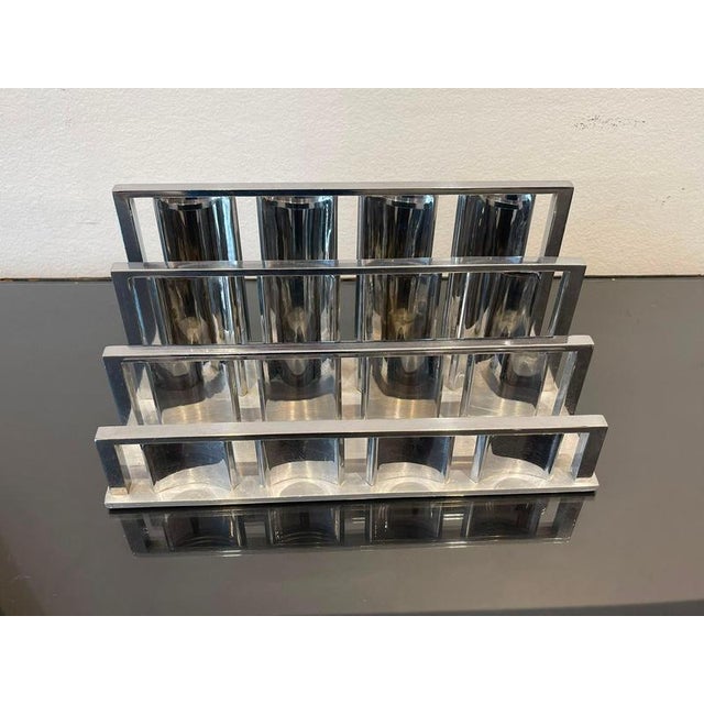 Modern Chrome-Plated Metal Desk Set by Jacques Adnet, 1930s, Set of 3 For Sale - Image 16 of 18