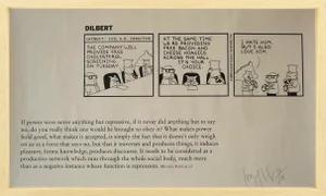 Joseph Kosuth — Authentic 2003 Foucault and Dilbert Screenprint, Signed, Numbered, With Coa