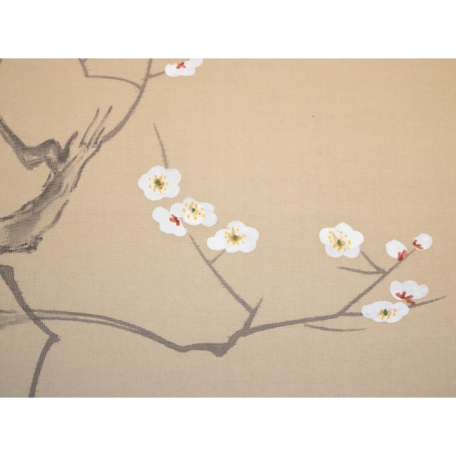 Showa to Early Heisei Era Japanese Silk Scroll Paintings by Jin, Set of 3 in Original Case For Sale In Dallas - Image 6 of 18