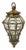 Early 20th Century Brass & Beveled Glass Lantern Pendant Light For Sale