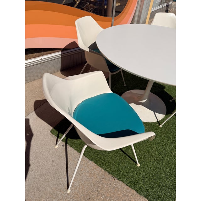 Metal Restored Space-Age Mid-Century Modern Burke Inc. 5-Piece Dining Set (Rare Rod-Legs) For Sale - Image 7 of 18