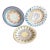 Vintage MacKenzie Childs Madison Hand Painted Pottery Dinner Plates - Set of 3 For Sale
