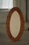 Large Oval Wall Mirror in Pine by Glasmäster Markaryd, Sweden, 1960s For Sale - Image 14 of 17