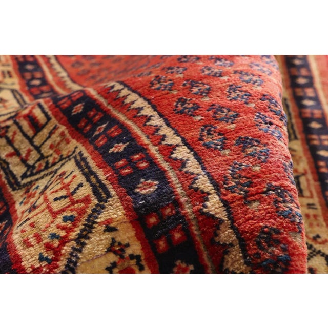 Vintage Red Persian Mahal Rug, 03'06 X 10'00 For Sale In Dallas - Image 6 of 10