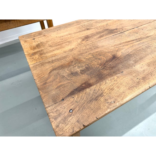 Vintage Beech Community Tables, 1950s, Set of 2 For Sale - Image 9 of 18