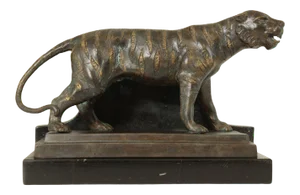 Maitland Smith Bronze Tiger Bookend