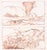 American Two High Desert Landscapes - Line Drawing in Sepia-Toned Ink by Laurence Sisson For Sale - Image 3 of 8