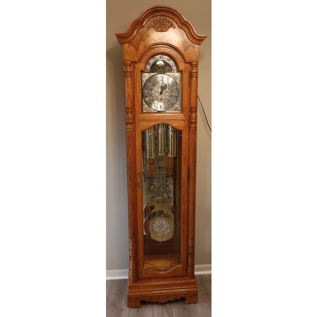 Traditional Howard Miller “Richmond” Grandfather Clock — Model 610-796 Kieninger Movement | Triple Chime For Sale - Image 3 of 18