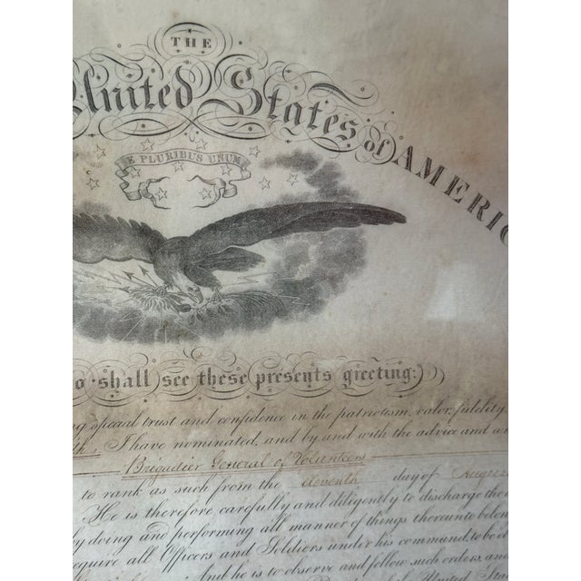 American Mid 19th Century Abraham Lincoln Brigadier General Commission Signed as President For Sale - Image 3 of 8