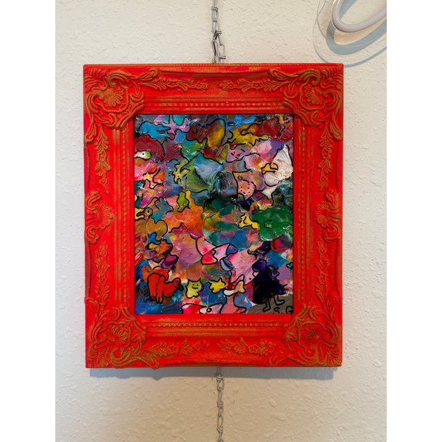 Abstract Original Abstract Painting Serg Graff "Kingdom of Pareidolia" Outsider Art Coa For Sale - Image 3 of 13
