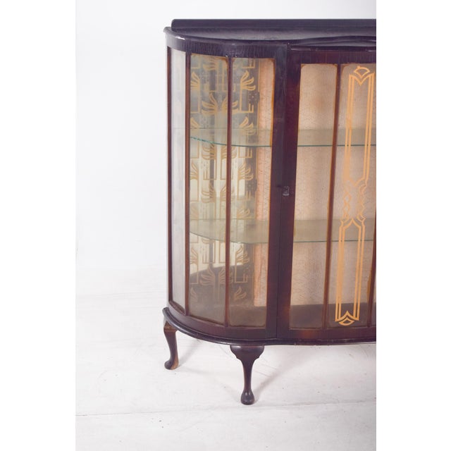 Wood Portuguese Glass Front Display Cabinet, 1890s For Sale - Image 7 of 11