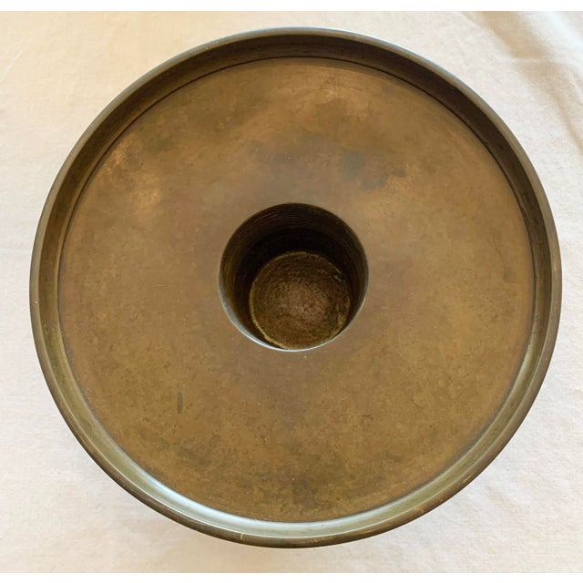 Antique Japanese Cast Bronze Usubata Flower Vase for Ikebana Chairish