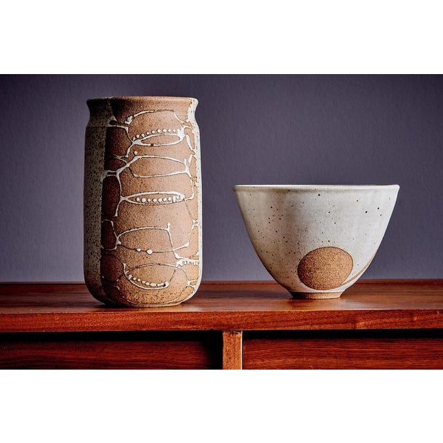 Stoneware Bowl and Vase by Victor Vic Bracke, 1960s, Set of 2 For Sale - Image 6 of 18