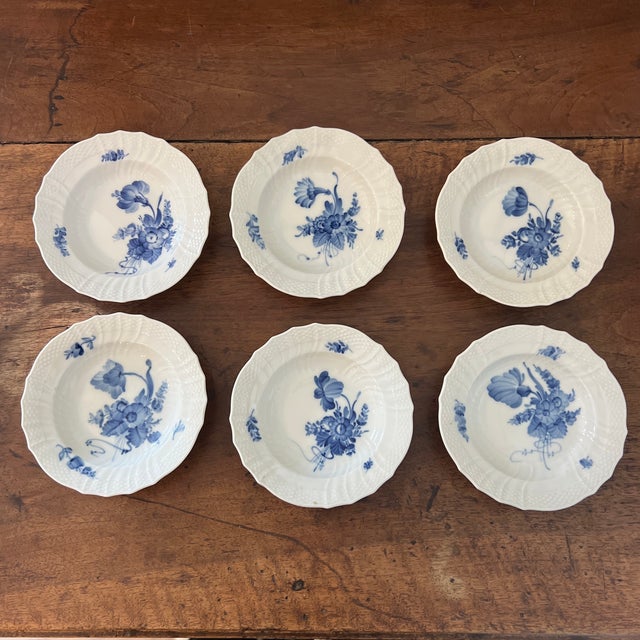 Royal Copenhagen Blue Flower Berry Bowls- Set of 6