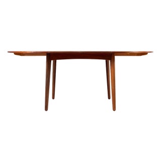 Mid-Century Modern Teak Dining Table with Two Extendable Leaves from H.P. Hansen, 1960s For Sale