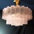 Art Deco Pink Murano Glass Chandelier in the style of Barovier, Venice, Italy, 1982 For Sale - Image 3 of 11