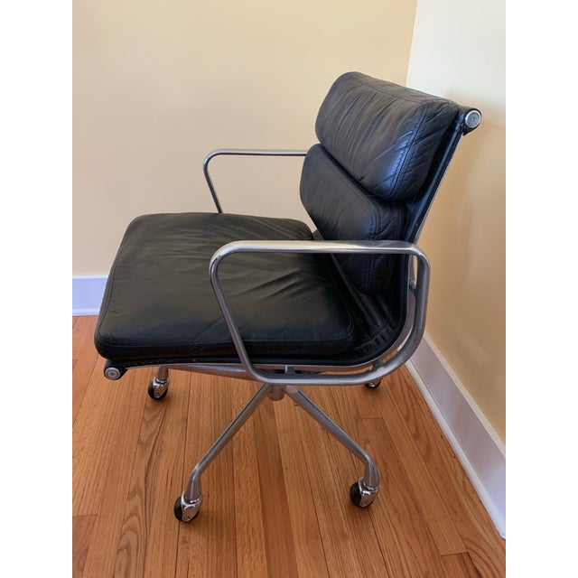 Herman Miller Eames management chair. Black leather and chrome. Original tag, and date on the bottom. Very good condition....