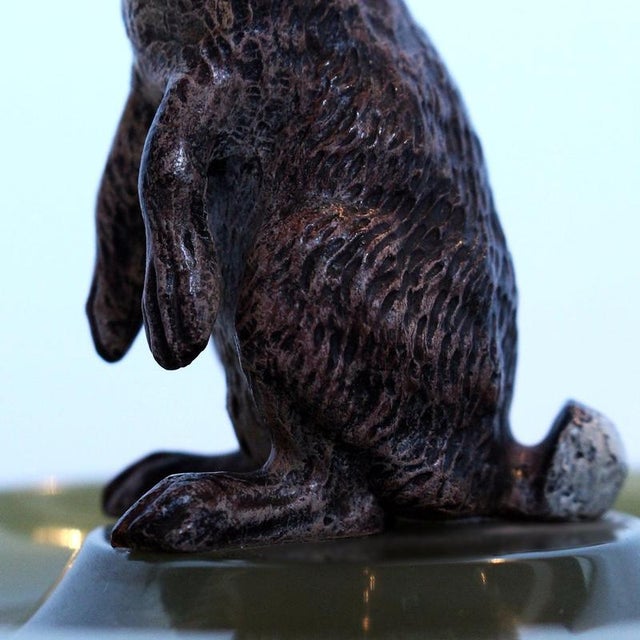 Brown Cold-Painted Bronze Hare, 1930s For Sale - Image 8 of 12