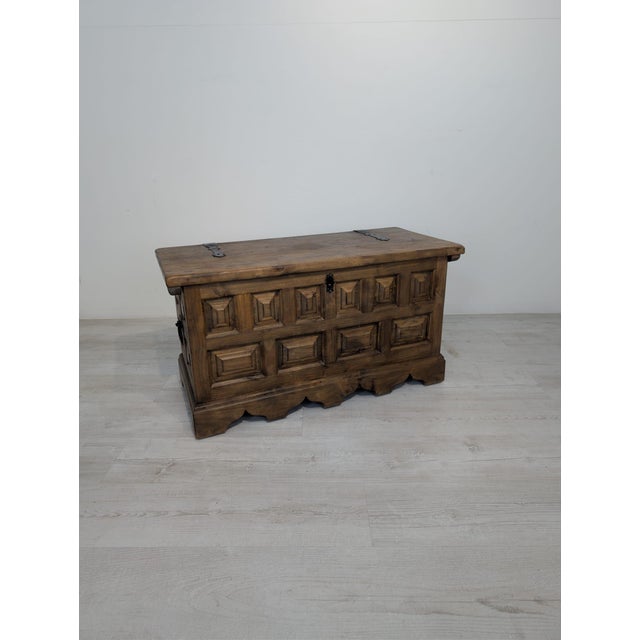 Large Vintage Baroque Chest in Wood, 1920s For Sale - Image 18 of 18