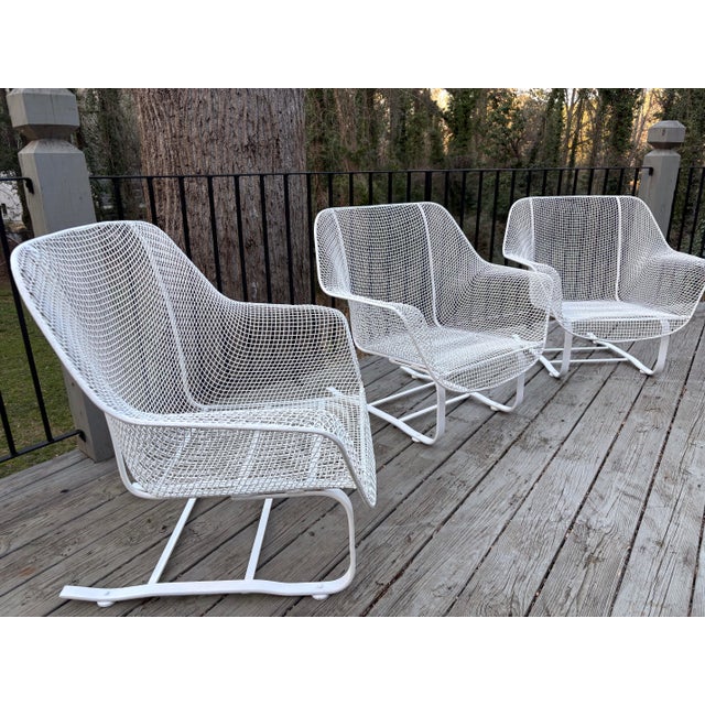Mid-Century Modern Woodard Sculptura Cantilever Loungers - Set of 3 For Sale - Image 3 of 6