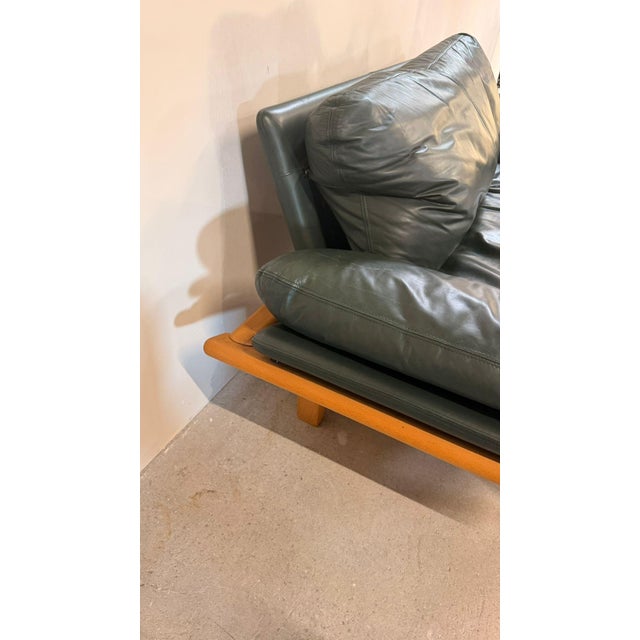 Danish Two-Seater Sofa in Teak and Dark Green Leather from Komfort, 1970s For Sale - Image 10 of 17