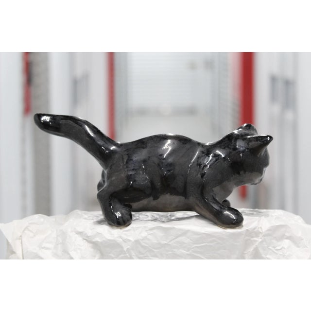 Black Black Cat Figurine from Vallauris France, 1970s For Sale - Image 8 of 18