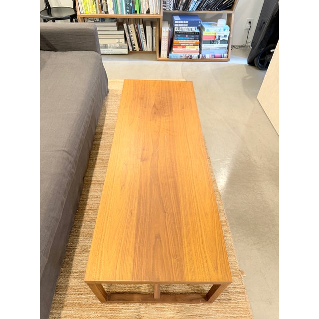 Mid-Century Modern Blu Dot Strut Wood Coffee Table For Sale - Image 3 of 5