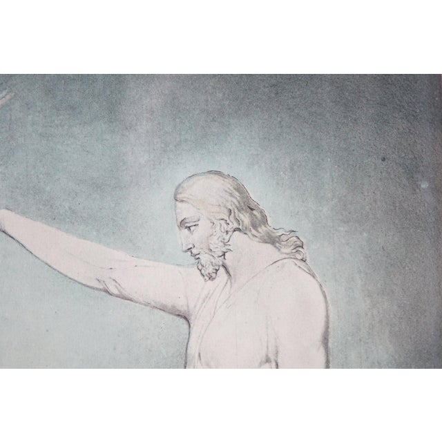 Religious Late 20th Century *"The Creation of Eve" - Pastel Colored Lithograph For Sale - Image 3 of 4