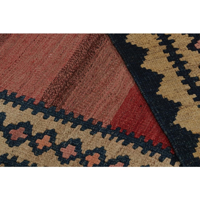 Textile 1950s Vintage Afghan Tribal Kilim in Red With Polychromatic Patterns by Rug & Kilim For Sale - Image 7 of 7