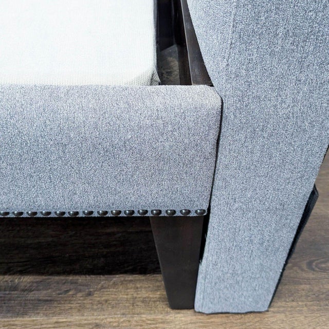 West Elm Modern Upholstered Bed Frame With Tufted Headboard - Queen Size For Sale In San Francisco - Image 6 of 12