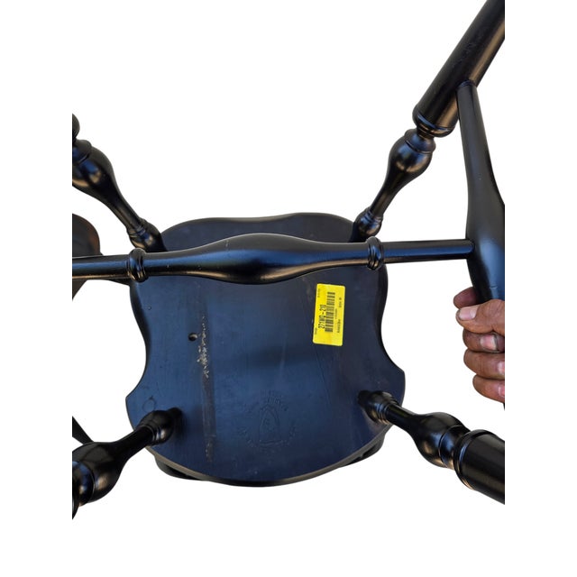 Wood 1990s 2 Nichols & Stone Windsor Side Chairs Bow Back Saddle Seat Distressed Country For Sale - Image 7 of 16