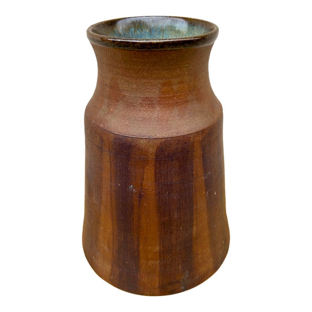 Signed Calder Mid-Century Modern Ceramic Vase For Sale