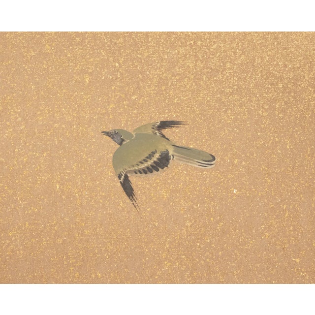 1960s Shōwa Era Japanese Byobu Screen by Issai, "Sakura and Sparrows" For Sale - Image 10 of 18