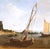 Sky Blue 19th Century French Coastal Marine Oil Painting of Fishing Boats in Gilt Frame For Sale - Image 8 of 11
