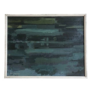 Lison Favarger, L'étang, 1982, Oil on Canvas, Framed For Sale