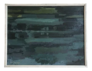 Lison Favarger, L'étang, 1982, Oil on Canvas, Framed