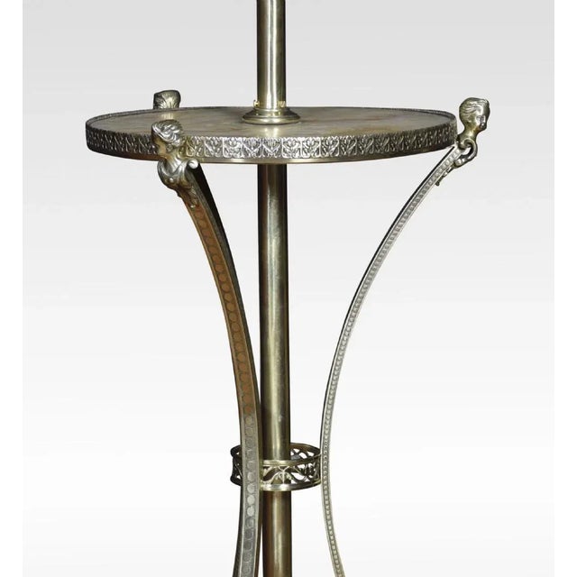 Brass and Onyx Adjustable Standard Lamp For Sale - Image 3 of 6