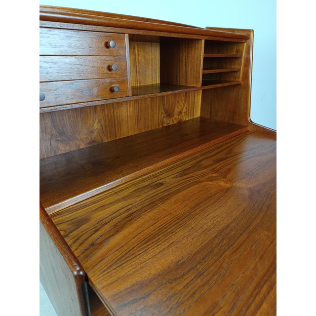 Scandinavian Teak Secretary Chest of Drawers, 1960s For Sale - Image 9 of 18