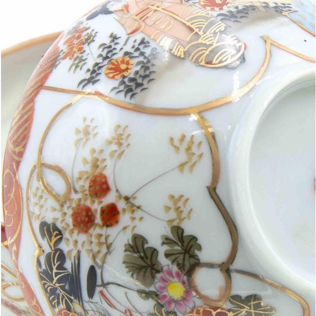 Japanese Cutani Eggshell Teacups, Set of 2 For Sale - Image 6 of 9