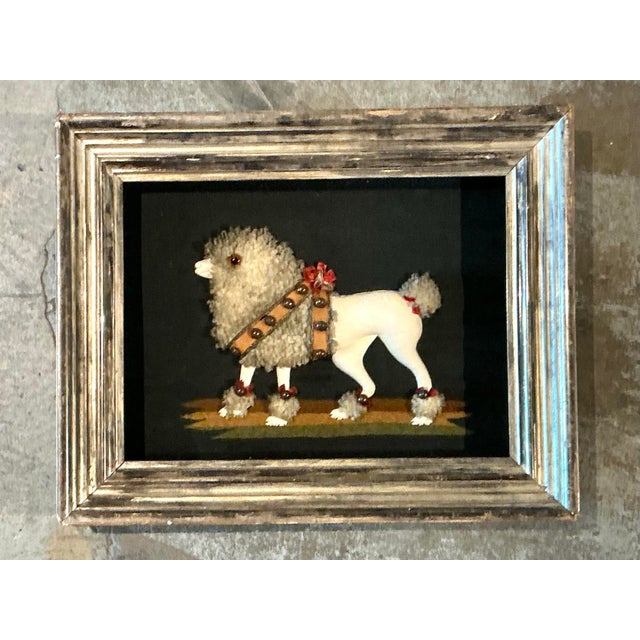 Vintage Hand Embroidered Poodle For Sale - Image 12 of 12