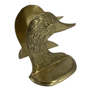 Mid Century Flat Feathered Bird/Duck Bookends - a Pair For Sale